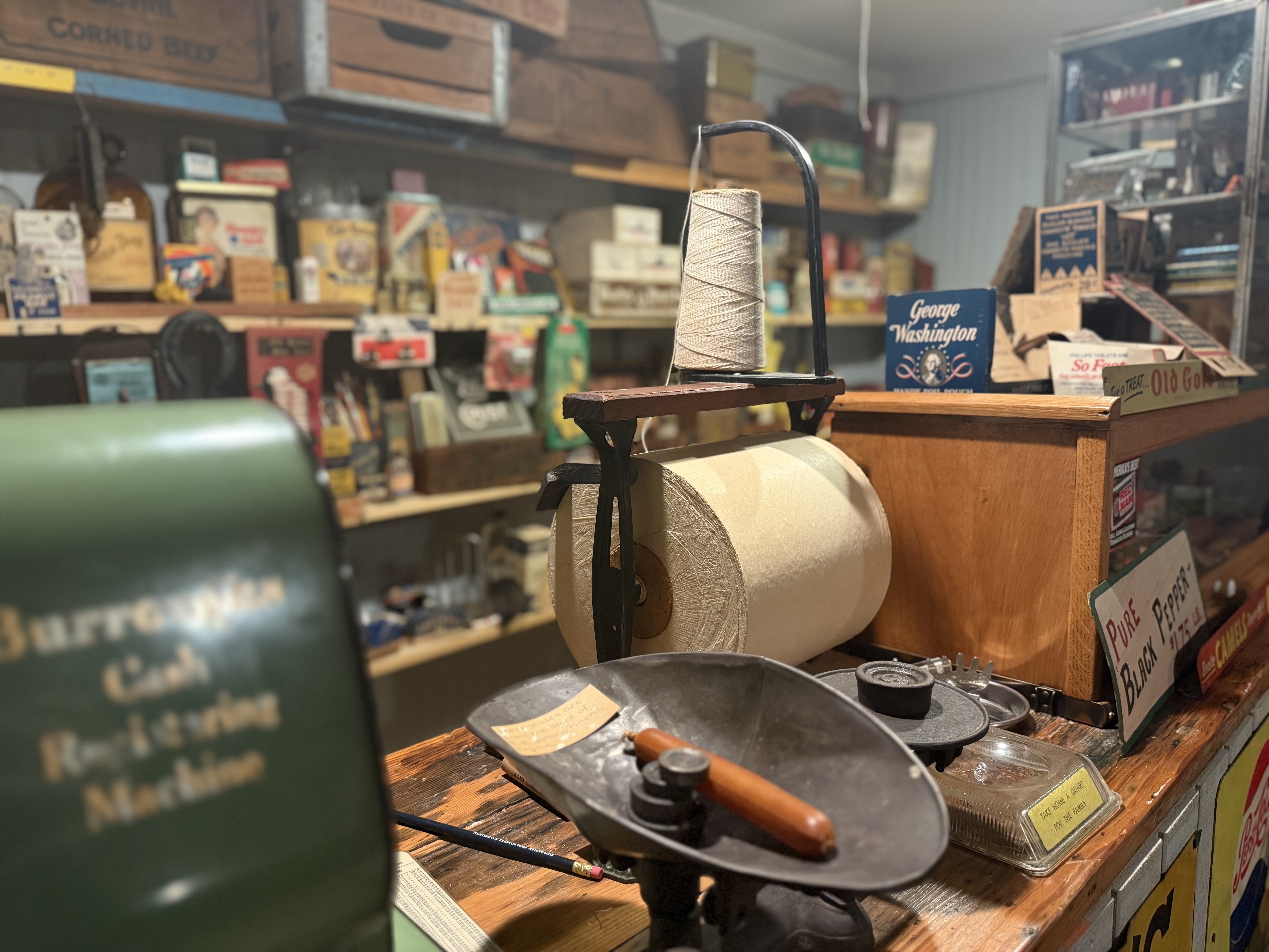 Tom Hunley General Store exhibit at the Mathews Museum