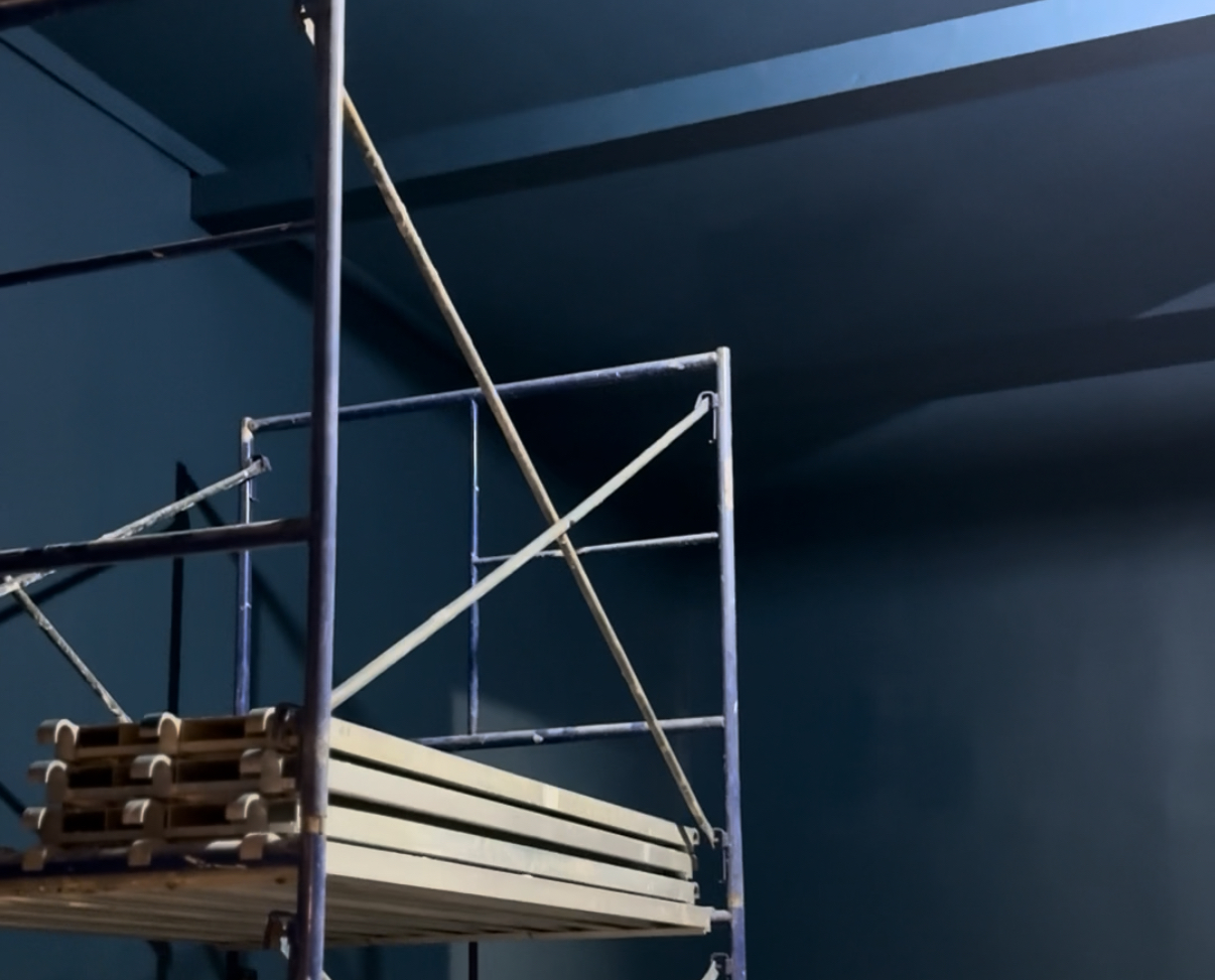 Behind-the-scenes work in progress for the Gilbert Klingel Aquascope exhibit