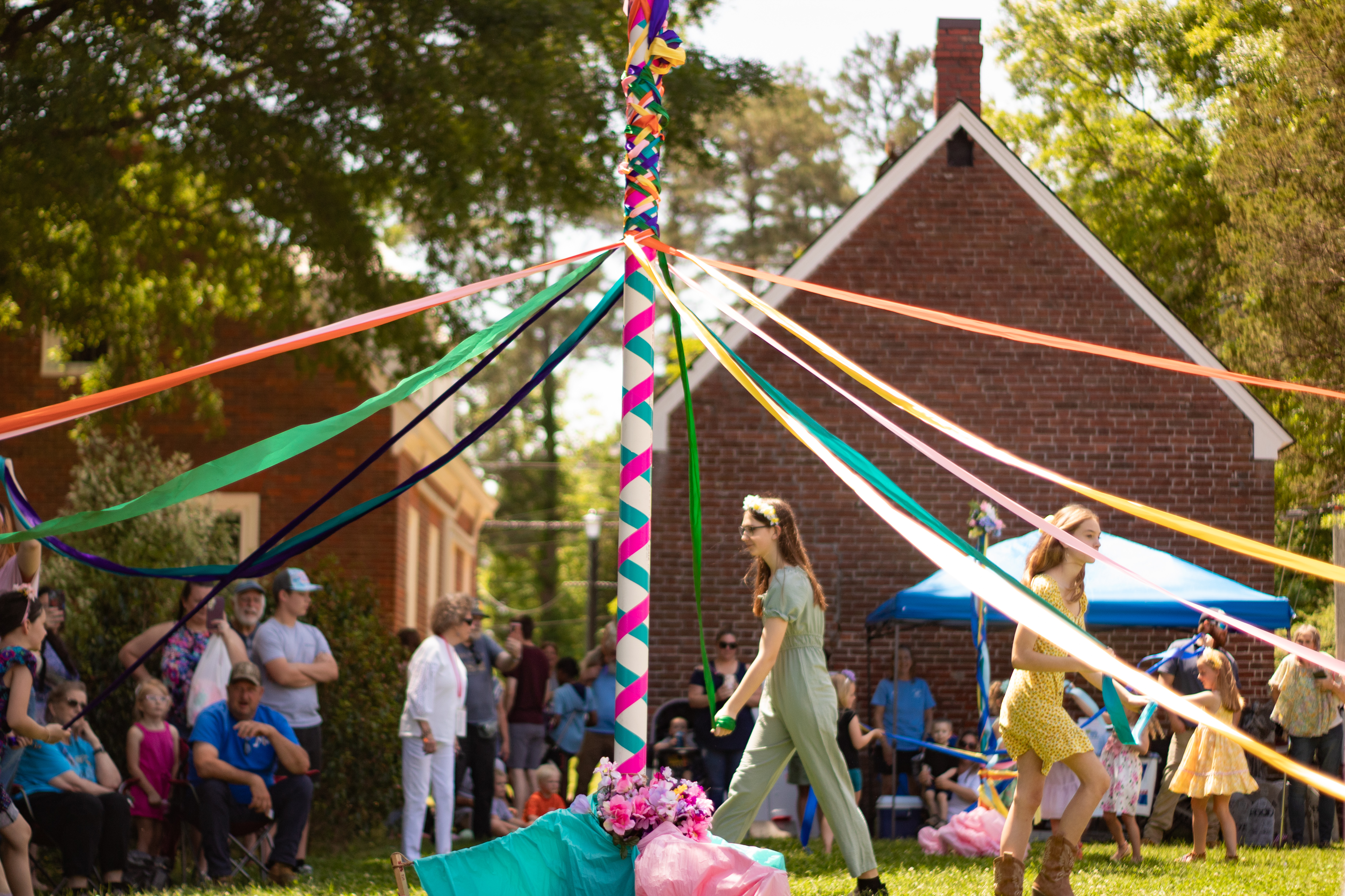 May Pole Dance at Mathews Museum's annual May Faire festival